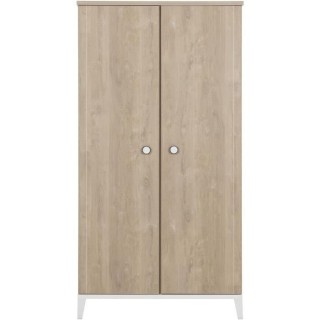 Armoire de chambre enfant - Panneaux de particules - Marron - 2 portes