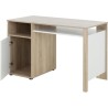 BUREAU 1 PORTE - NATUREL L:120 H:74 P:60 - Décor Blanc - KYLLIANGami