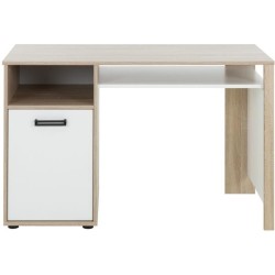 BUREAU 1 PORTE - NATUREL L:120 H:74 P:60 - Décor Blanc - KYLLIANGami