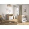 Chambre bébé Duo : Lit + Commode a langer ARTHUR - Décor chene blond - 70 x 140 cm - GALIPETTE