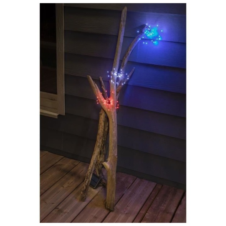 Guirlande solaire 3 étoiles rayonnantes - 3m - GALIX