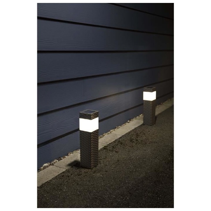 Borne solaire en résine tressé - GALIX