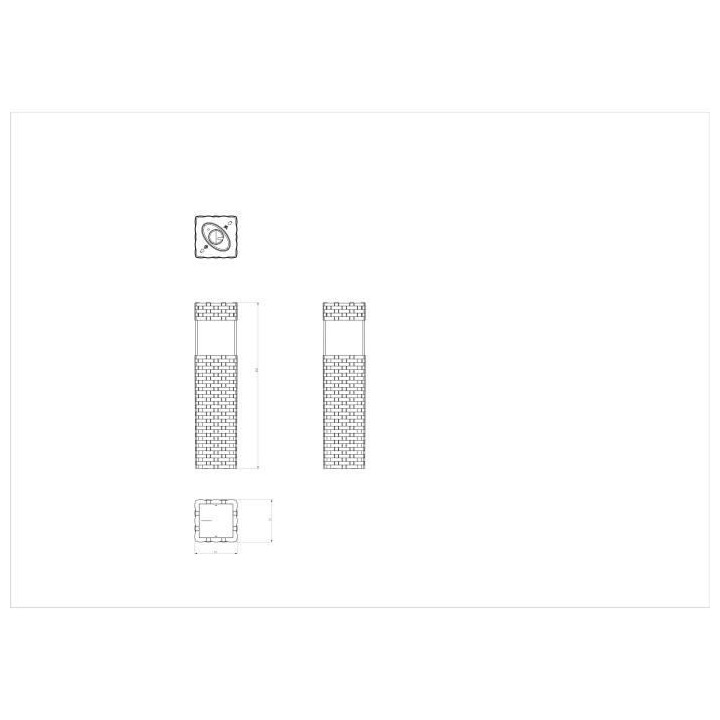 Borne solaire en résine tressé - GALIX