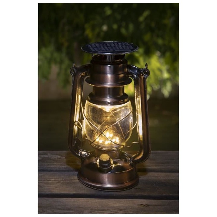 Lampe tempete solaire Vintage blanc chaud 58 lm