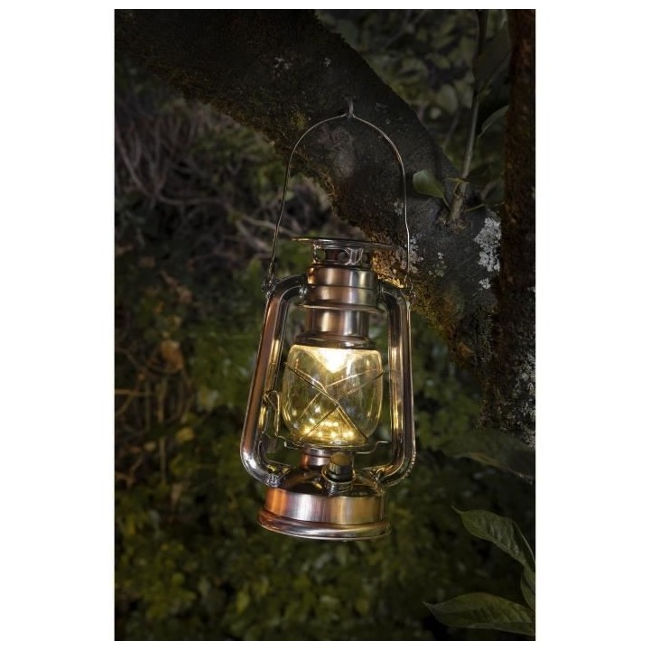 Lampe tempete solaire Vintage blanc chaud 58 lm