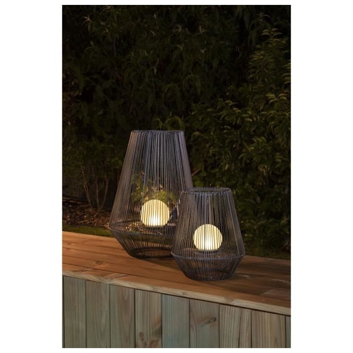 Lanterne décorative H50 - boule perlée - GALIX