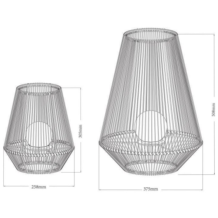 Lanterne décorative H50 - boule perlée - GALIX