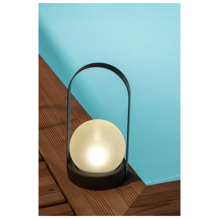 Lanterne solaire métal - boule perlée - GALIX