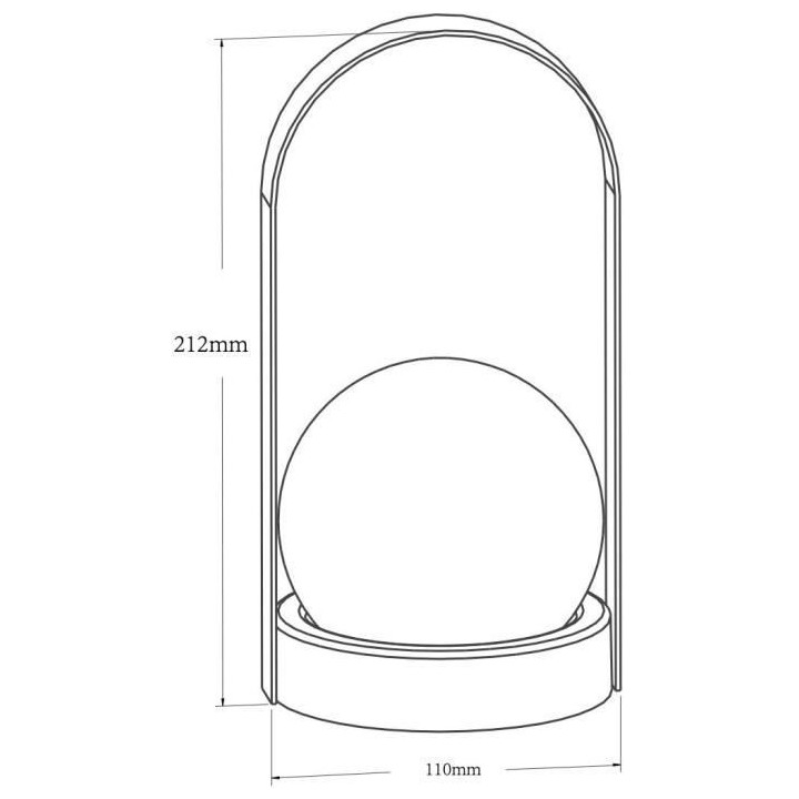 Lanterne solaire métal - boule perlée - GALIX