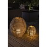 Lampe rotin H46 - bougie (PILES) - GALIX