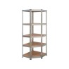 PRACTO HOME Etagere de rangement bois/galva d'angle - 180 x 70 x 40 cm - Charge lourde 175 kgs/tablettes