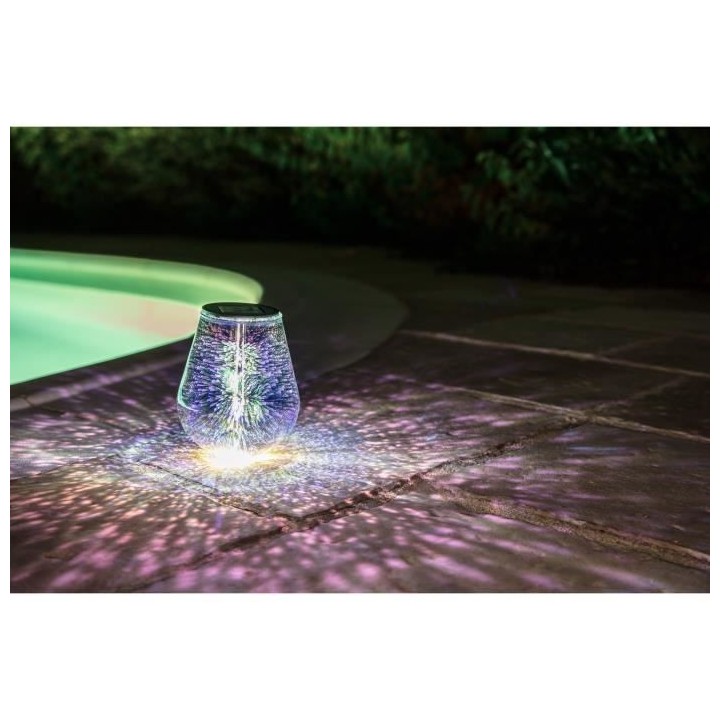 GALIX Décoration de table a énergie solaire - 10 Lm - H 13,5 x Ø 11