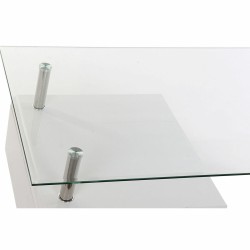 Table d'appoint DKD Home Decor Verre Métal Bois Blanc (120 x 65 x 42 cm)