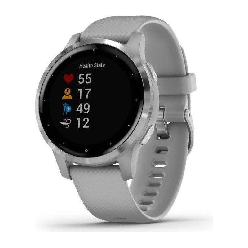 GARMIN Vivoactive 4S - Montre connectée GPS multisports - Silver Powder Grey