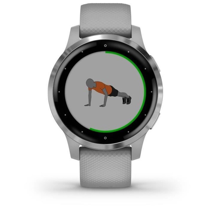 GARMIN Vivoactive 4S - Montre connectée GPS multisports - Silver Powd
