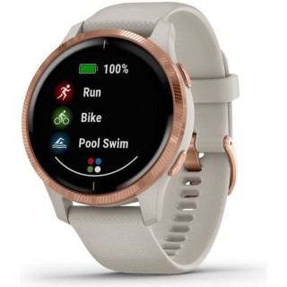 GARMIN Venu - Montre connectée GPS avec écran Amoled - Rosegold / Be