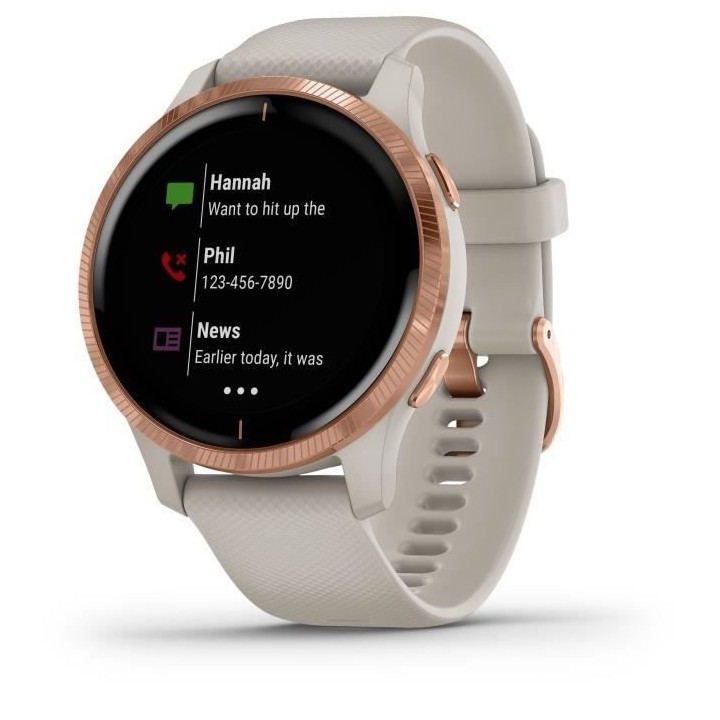 GARMIN Venu - Montre connectée GPS avec écran Amoled - Rosegold / Be