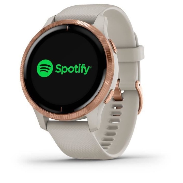 GARMIN Venu - Montre connectée GPS avec écran Amoled - Rosegold / Be