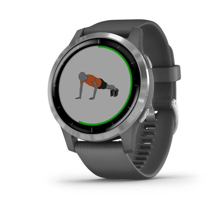 Garmin vivoactive 4 - Montre connectée GPS multisports - Silver Shado