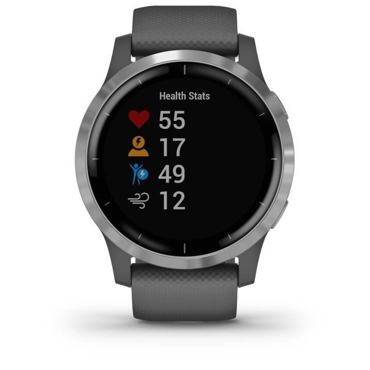 Garmin vivoactive 4 - Montre connectée GPS multisports - Silver Shado