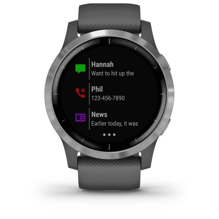 Garmin vivoactive 4 - Montre connectée GPS multisports - Silver Shado