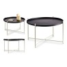 Table d'appoint Noir Blanc Métal (76,5 x 46 x 76,5 cm)