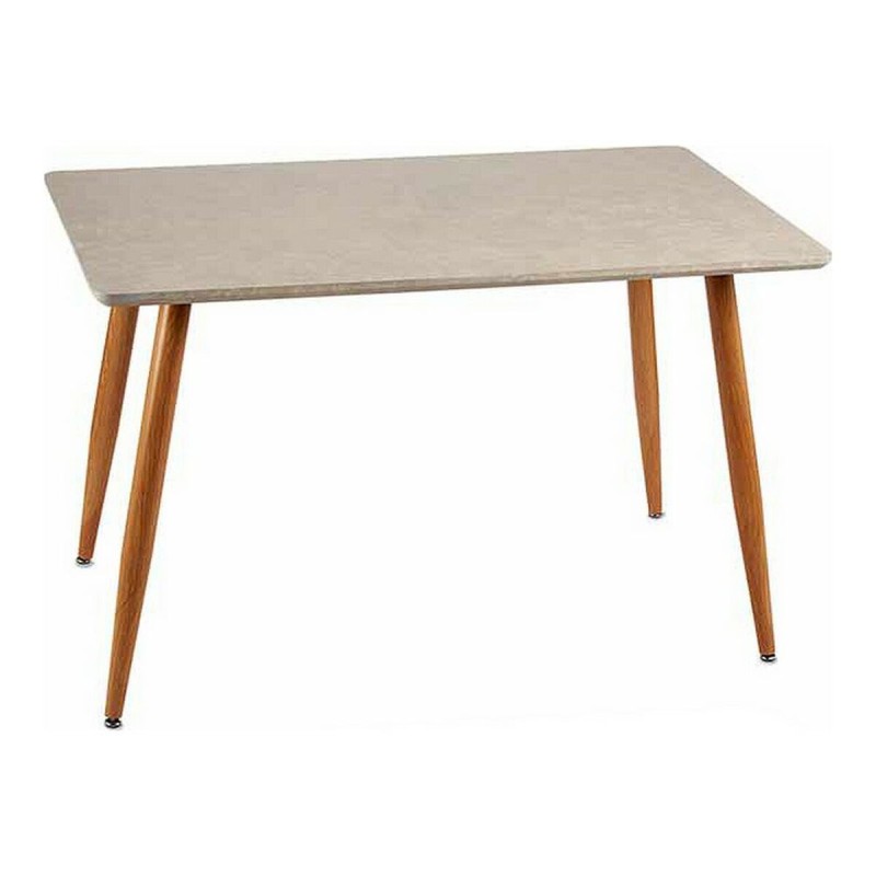 Table d'appoint Marron Blanc Pierre Métal Mélamine DM (70 x 120 x 75 cm)