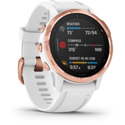 Garmin fenix 6S PRO - Montre GPS multisports haut de gamme - Rose Gold avec bracelet blanc