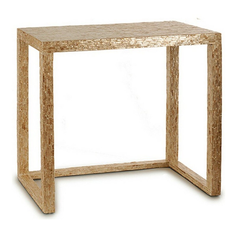 Table Beige Meuble d'Entrée Nacre noire DM (30,5 x 78 x 90,5 cm)