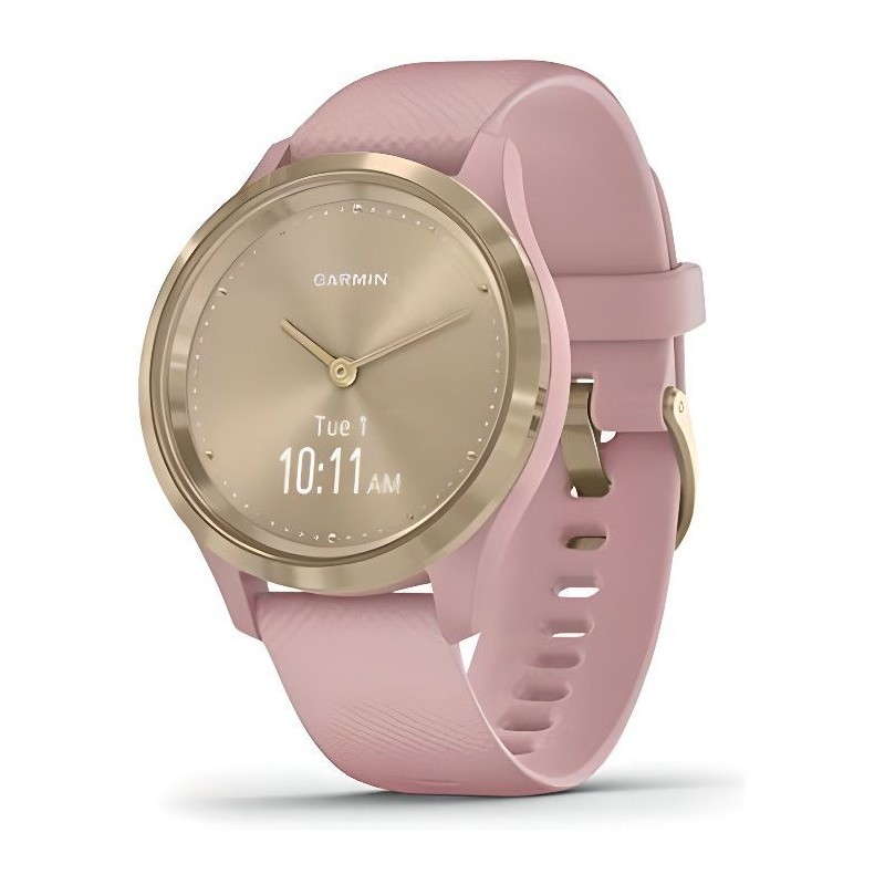 Garmin vivomove 3S - Montre connectée avec aiguilles mécaniques et écran tactile - Light Gold Rose