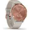 Garmin - Vivomove 3S - Montre Connectée a Aiguilles Mécaniques et écran Tactile - Suivi GPS a Cadran 39 mm - Rose Gold/Beige