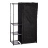 Armoire Tissu Noir Fer polypropylène (43 x 172 x 105 cm)