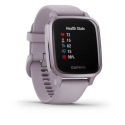 GARMIN Venu Sq - Montre GPS de sport connectée santé et bien-etre - Lavande - Bracelet rose