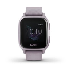 GARMIN Venu Sq - Montre GPS de sport connectée santé et bien-etre - Lavande - Bracelet rose