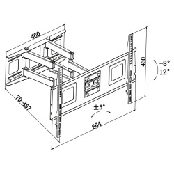 Support de TV TM Electron 32"-65" 60 Kg