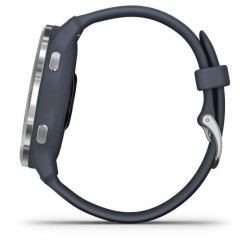 Garmin - Venu 2 - Montre connectée GPS Multi-sports & Santé - Autonomie Longue Durée - Bracelet Bleu Gris & Silver