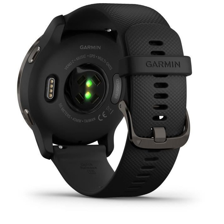 GARMIN Venu 2 - Montre connectée GPS - Gray - Bracelet noir