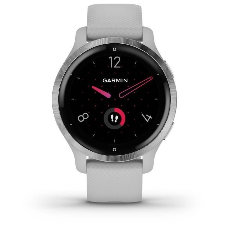 GARMIN Venu 2S - Montre connectée GPS - Silver - Bracelet gris clair