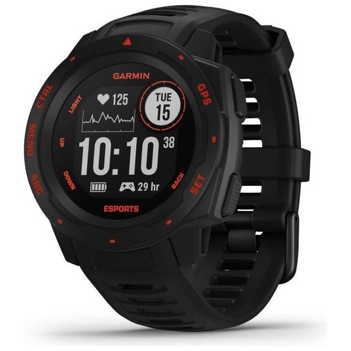 GARMIN Instinct Esports Edition - Montre Cardio GPS Gaming - Noire lav