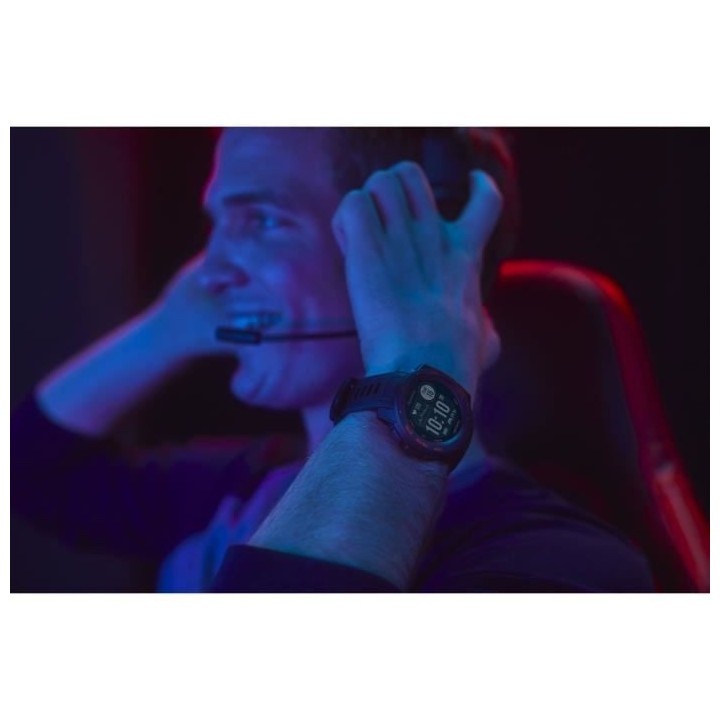 GARMIN Instinct Esports Edition - Montre Cardio GPS Gaming - Noire lav