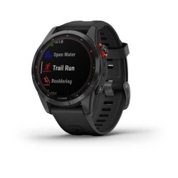 Montre GPS connectée - GARMIN - Fenix 7S Solar - Gris avec bracelet noir