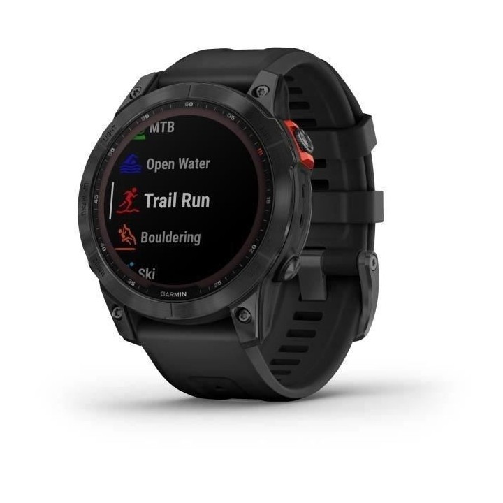 Montre GPS connectée - GARMIN - Fenix 7 Solar - Gris avec bracelet no