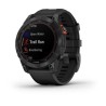 Montre GPS connectée - GARMIN - Fenix 7 Solar - Gris avec bracelet noir