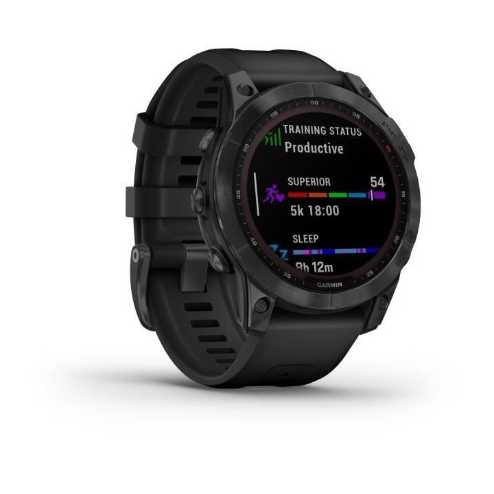 Montre GPS connectée - GARMIN - Fenix 7 Solar - Gris avec bracelet no