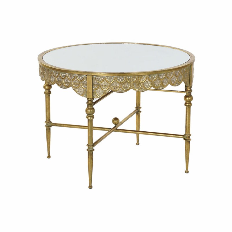 Table d'appoint DKD Home Decor Miroir Métal Cuivré Clair (62 x 62 x 44 cm)
