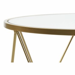 Table d'appoint DKD Home Decor Miroir Doré Métal 50 x 50 x 51 cm