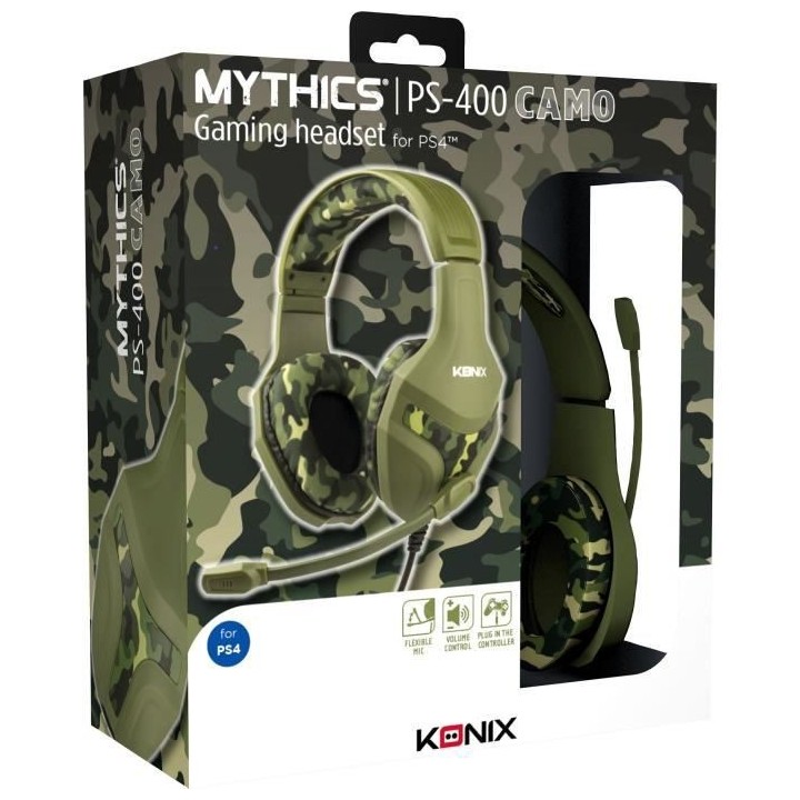 Casque Konix PS-400 Camouflage pour PS4