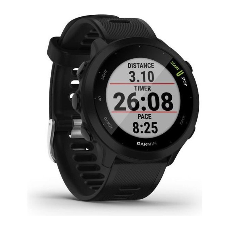 GARMIN Forerunner 55 - Montre GPS multi-activités running avec fonctions d'entrainement Garmin Coach et cardio au poignet - Noi