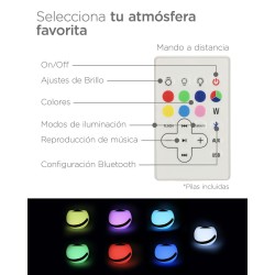 Haut-parleur Bluetooth avec Lampe LED KSIX Bubble Blanc Ordinateur portable