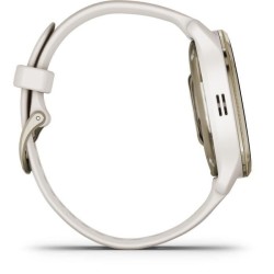 GARMIN Venu 2 Plus - Montre connectée avec appels via Bluetooth - Cream Gold - Bracelet ivoire